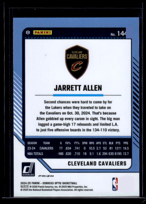 2024-25 Donruss Optic #144 Jarrett Allen Holo