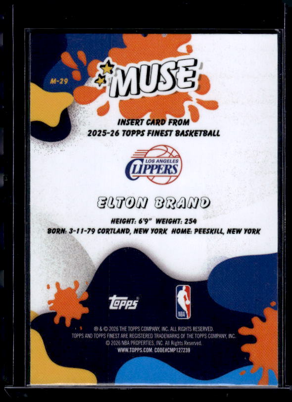 2025-26 Finest #M-29 Elton Brand Muse