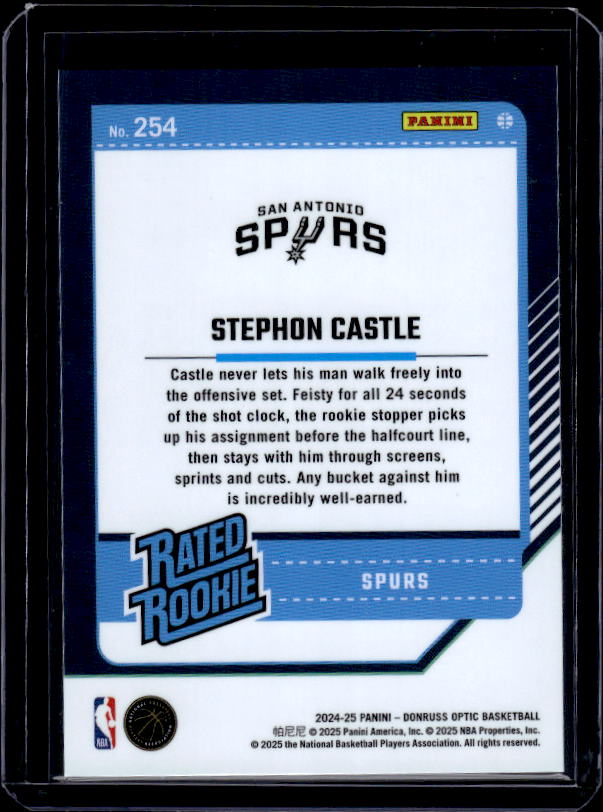 2024-25 Donruss Optic #254 Stephon Castle