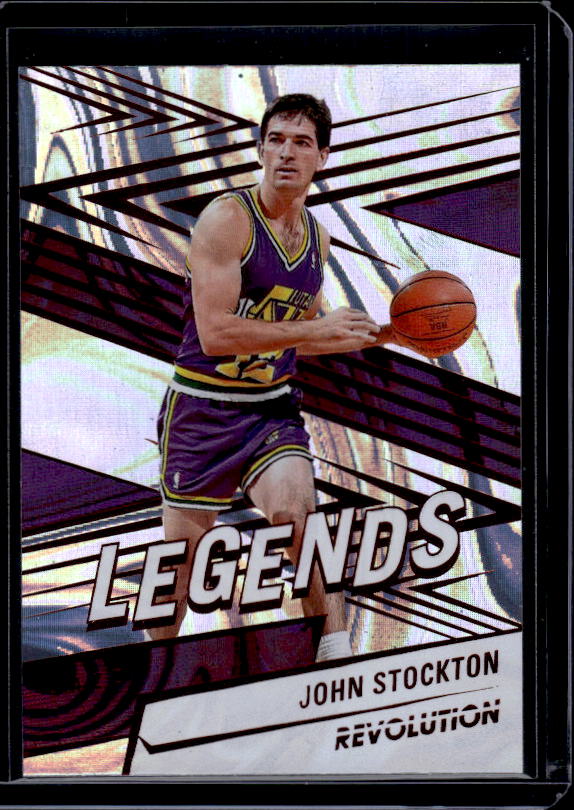 2024-25 Panini Revolution #154 John Stockton Red Swirl