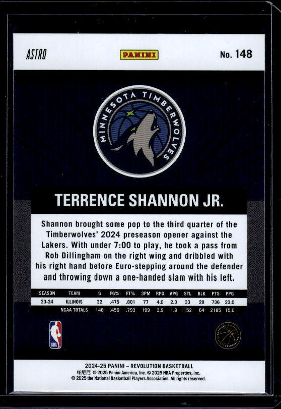 2024-25 Panini Revolution #148 Terrence Shannon Jr. Astro