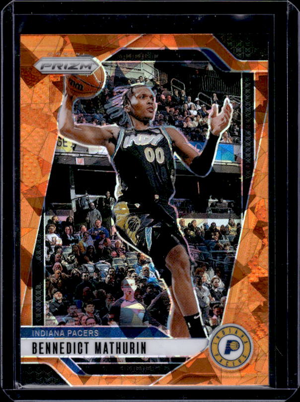 2024-25 Panini Prizm #40 Bennedict Mathurin Prizms Orange Ice
