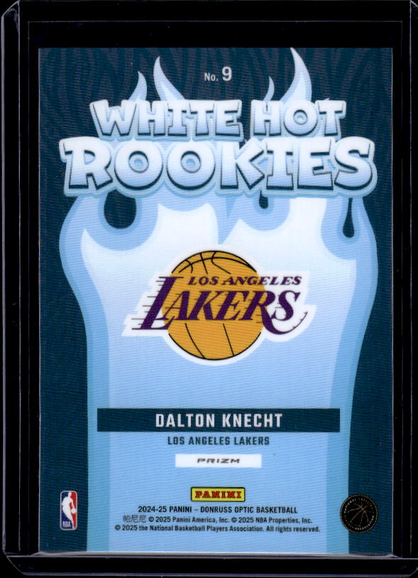 2024-25 Donruss Optic #9 Dalton Knecht White Hot Rookies Purple