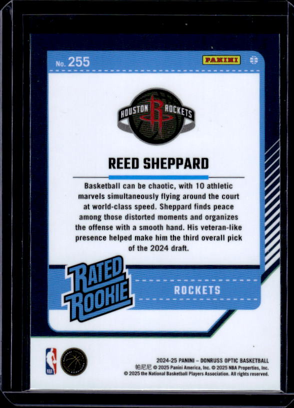 2024-25 Donruss Optic #255 Reed Sheppard