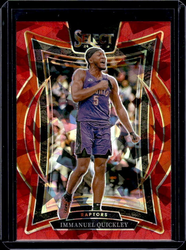 2024-25 Panini Select #41 Immanuel Quickley Red Cracked Ice Prizm