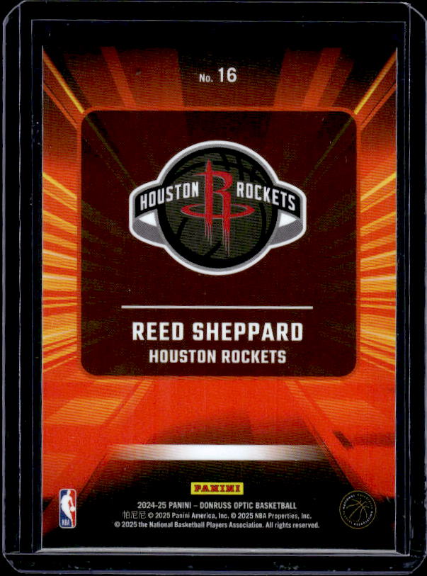 2024-25 Donruss Optic #16 Reed Sheppard Express Lane