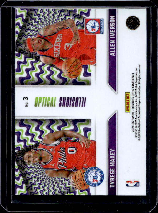 2024-25 Donruss Optic #3 Allen Iverson/Tyrese Maxey Optical Illusions