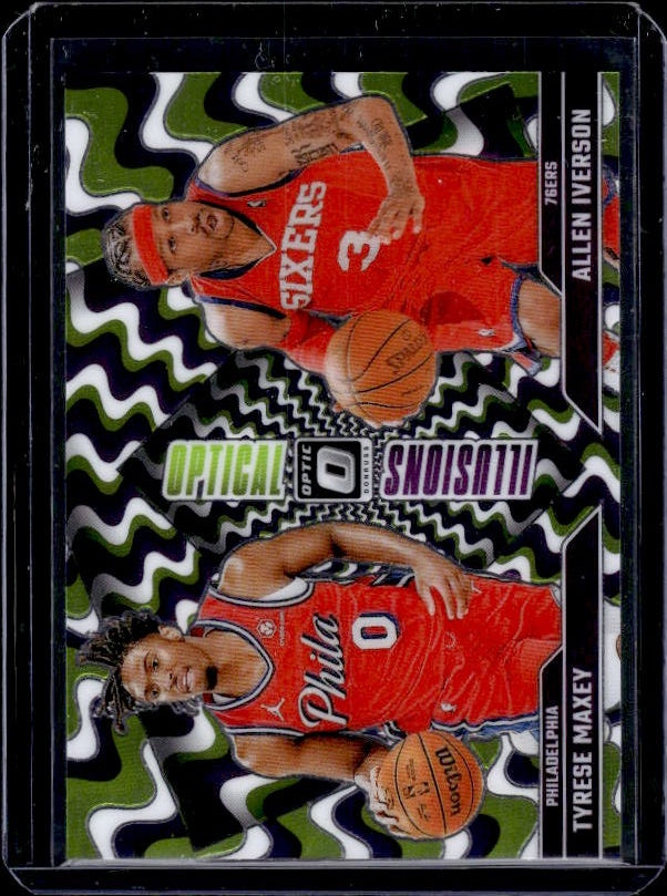 2024-25 Donruss Optic #3 Allen Iverson/Tyrese Maxey Optical Illusions