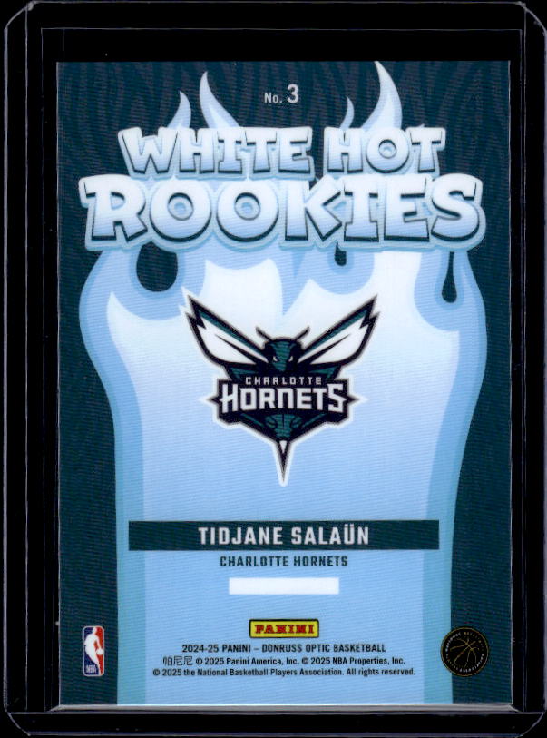 2024-25 Donruss Optic #3 Tidjane Salaun White Hot Rookies Purple