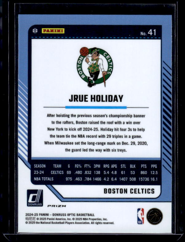 2024-25 Donruss Optic #41 Jrue Holiday Purple
