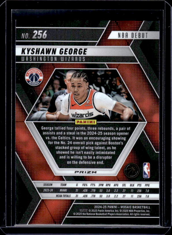 2024-25 Panini Mosaic #256 Kyshawn George Mosaic