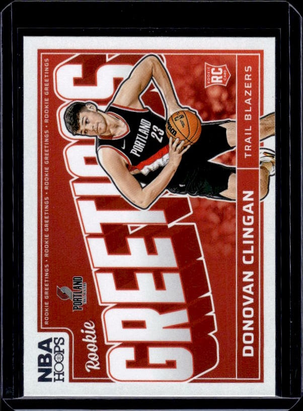 2024-25 Hoops #5 Donovan Clingan Rookie Greetings