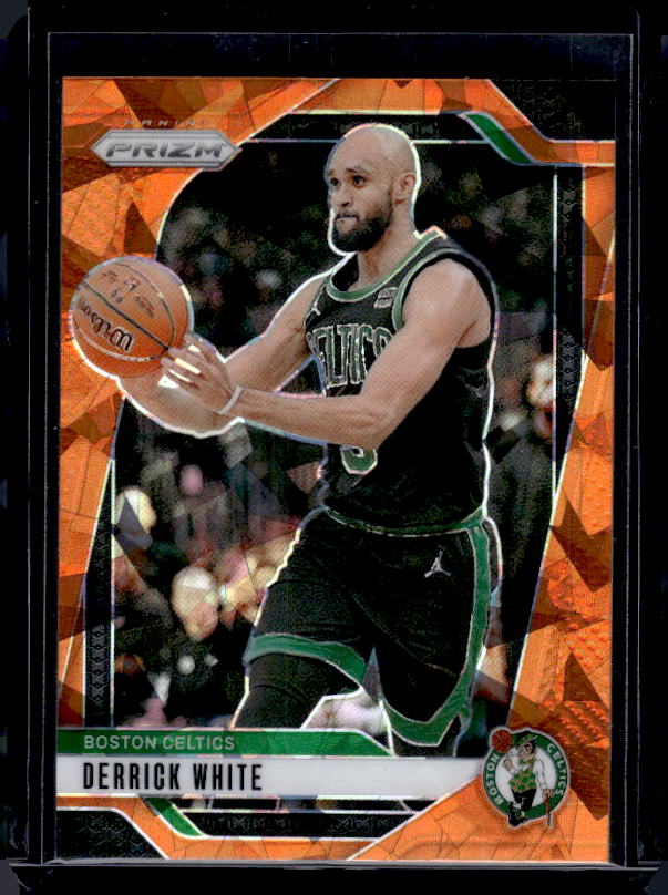 2024-25 Panini Prizm #66 Derrick White Prizms Orange Ice
