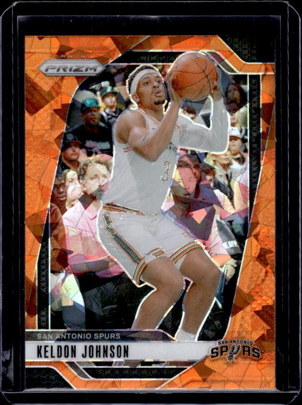 2024-25 Panini Prizm #24 Keldon Johnson Prizms Orange Ice