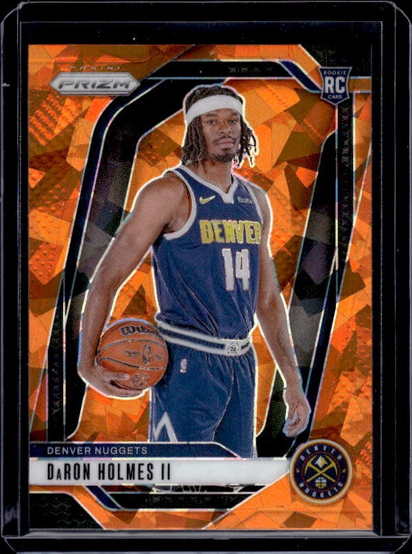 2024-25 Panini Prizm #235 DaRon Holmes II Prizms Orange Ice