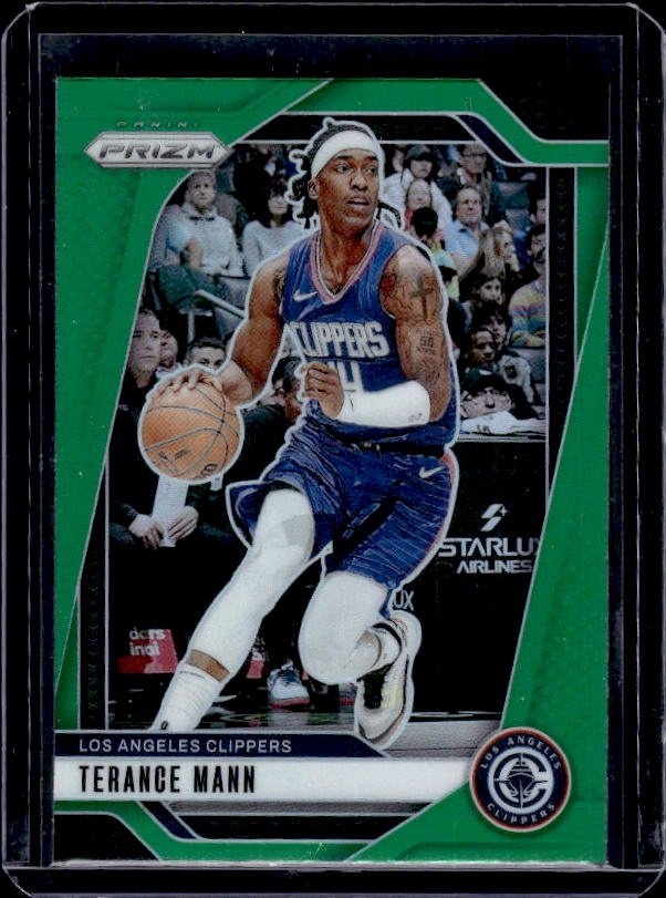 2024-25 Panini Prizm #69 Terance Mann Prizms Green