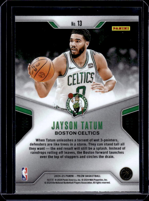 2024-25 Panini Prizm #13 Jayson Tatum Dominance