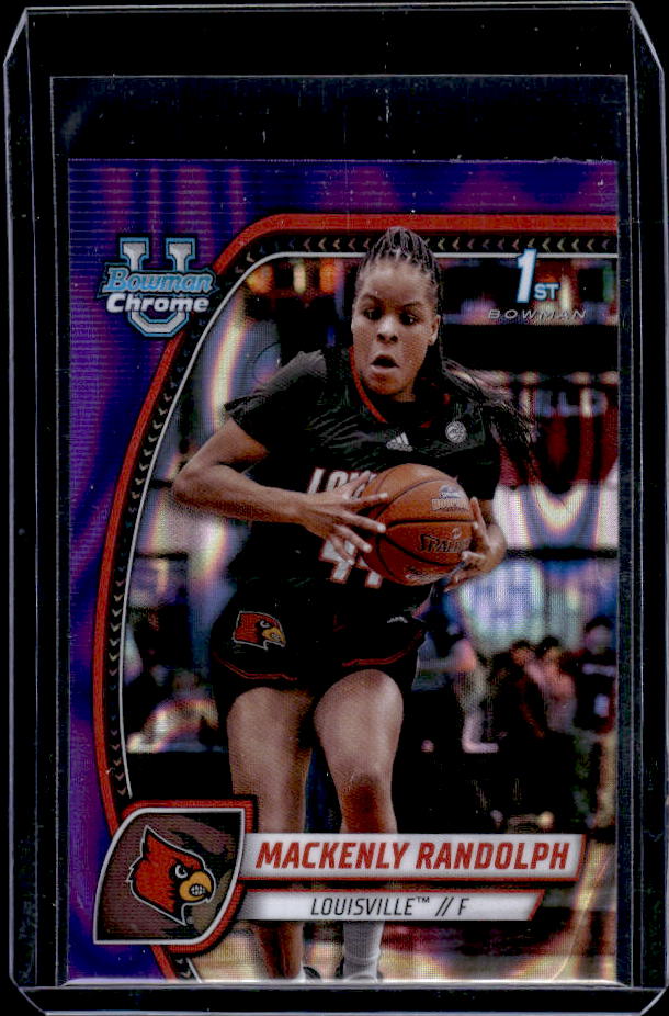 2024-25 Bowman University Chrome #53 Mackenly Randolph Purple Lava Refractor