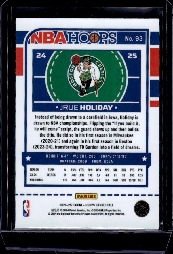 2024-25 Hoops #93 Jrue Holiday Premium