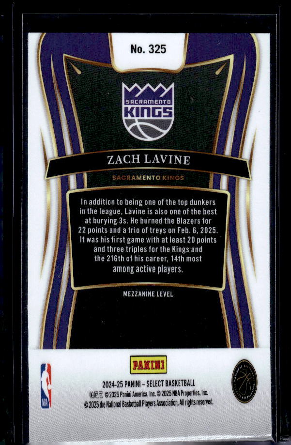 2024-25 Panini Select #325 Zach LaVine