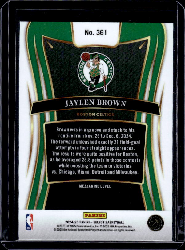 2024-25 Panini Select #361 Jaylen Brown