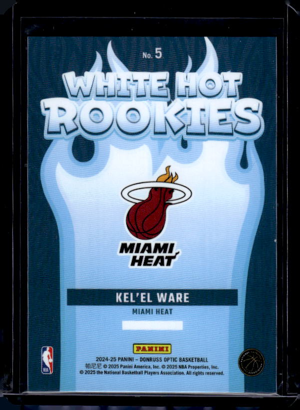 2024-25 Donruss Optic #5 Kel'el Ware White Hot Rookies