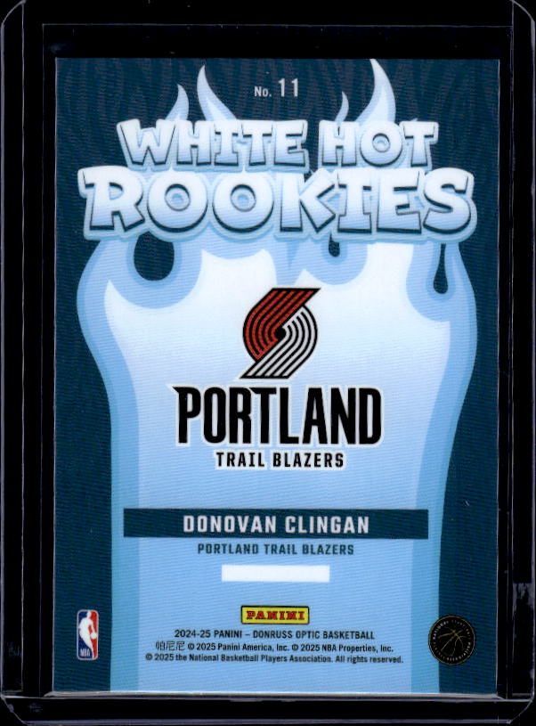 2024-25 Donruss Optic #11 Donovan Clingan White Hot Rookies