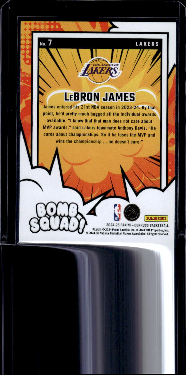 2024-25 Donruss #7 LeBron James Bomb Squad