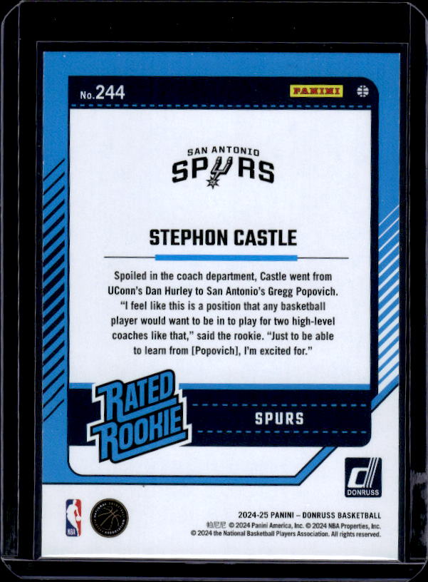 2024-25 Donruss #244 Stephon Castle