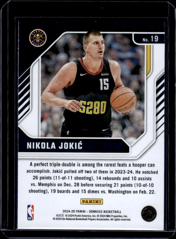 2024-25 Donruss #19 Nikola Jokic Franchise Features