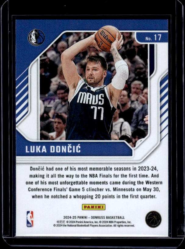 2024-25 Donruss #17 Luka Doncic Franchise Features