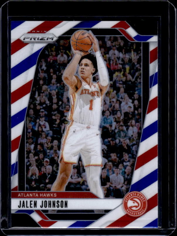 2024-25 Panini Prizm #120 Jalen Johnson Prizms Red White and Blue