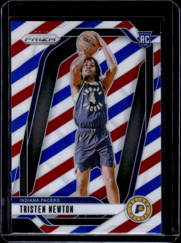 2024-25 Panini Prizm #261 Tristen Newton Prizms Red White and Blue