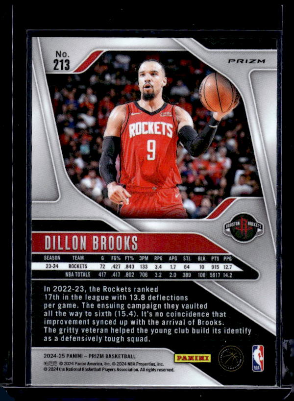2024-25 Panini Prizm #213 Dillon Brooks Prizms Green