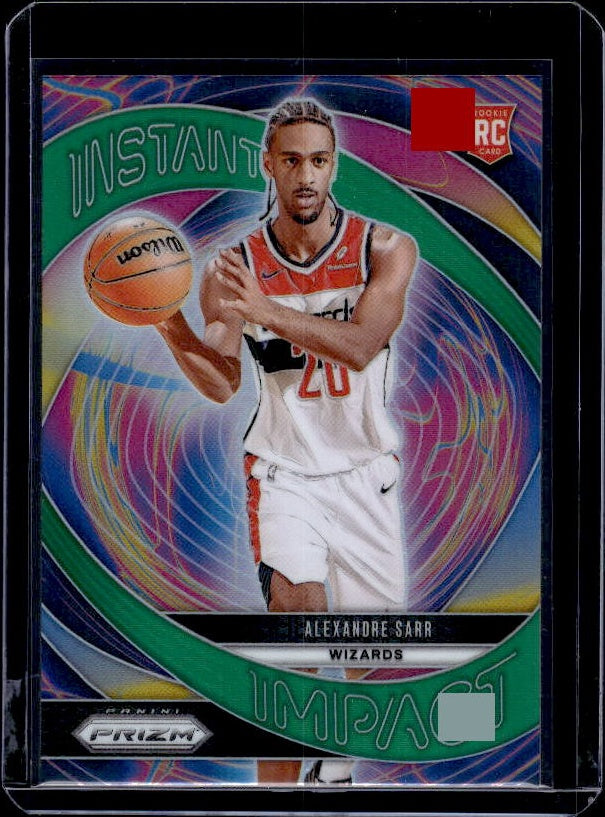 2024-25 Panini Prizm #1 Alexandre Sarr Instant Impact Prizms Green