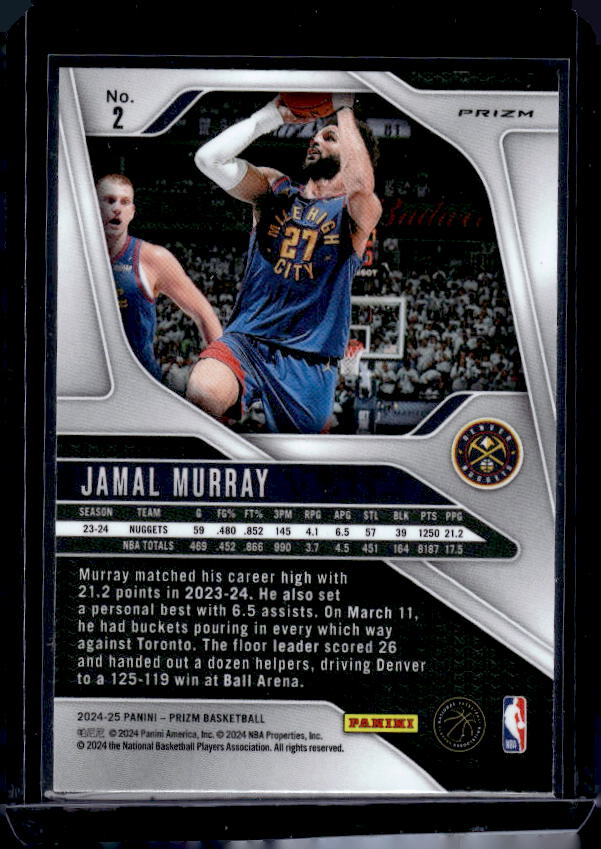 2024-25 Panini Prizm #2 Jamal Murray Prizms Silver