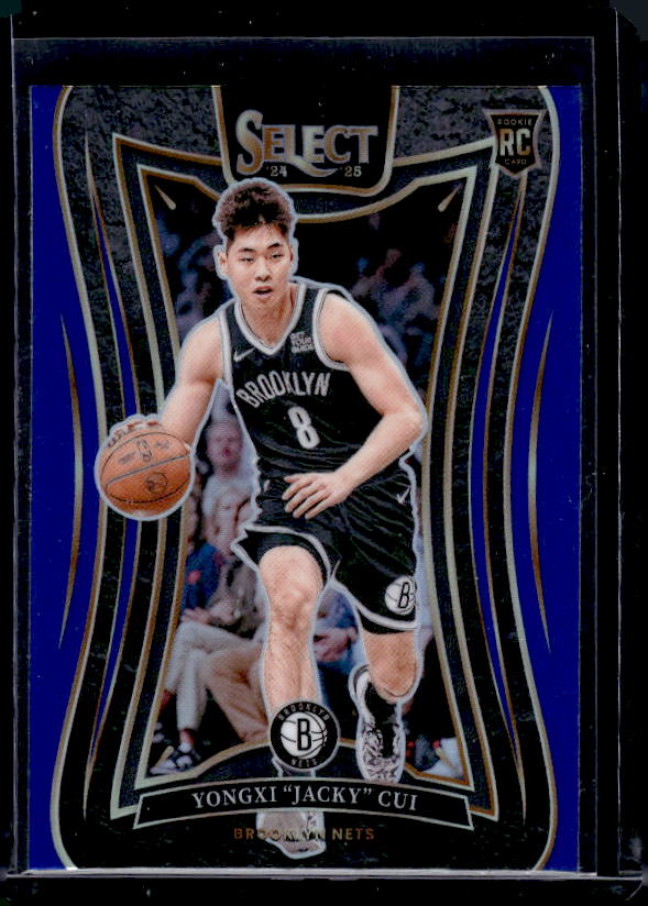 2024-25 Panini Select #377 Yongxi "Jacky" Cui Blue Prizm