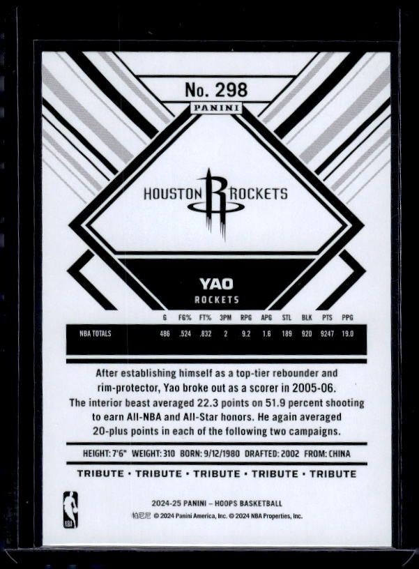 2024-25 Hoops #298 Yao Ming