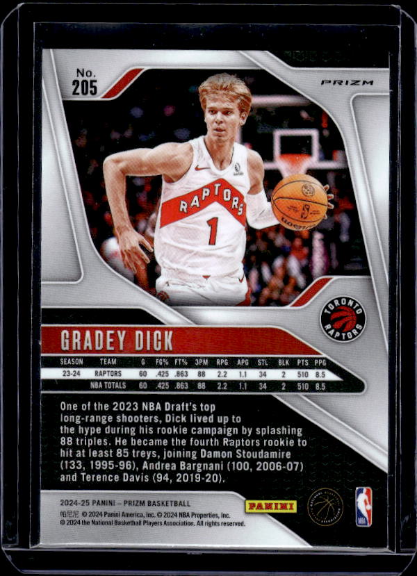 2024-25 Panini Prizm #205 Gradey Dick Prizms Green