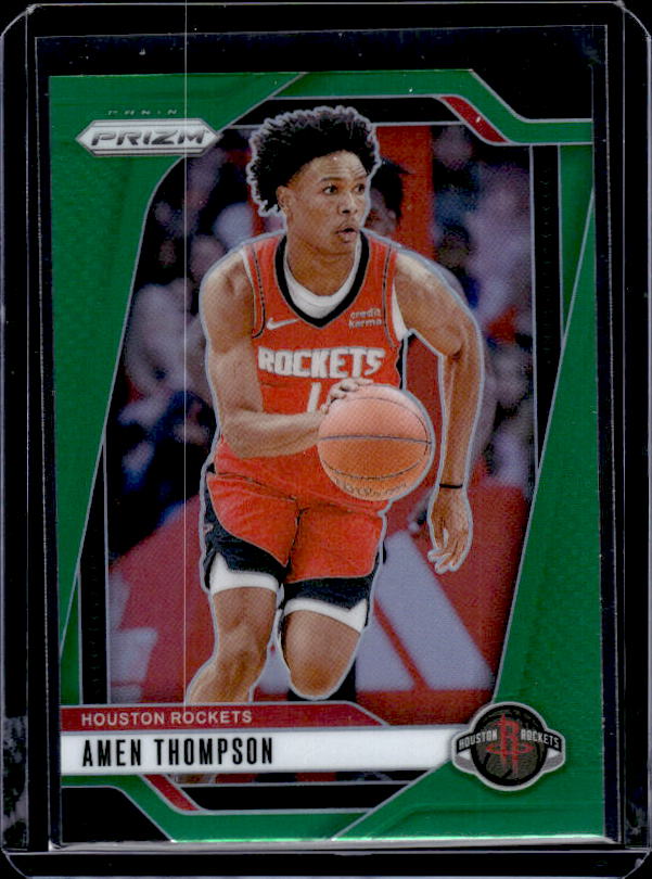 2024-25 Panini Prizm #118 Amen Thompson Prizms Green