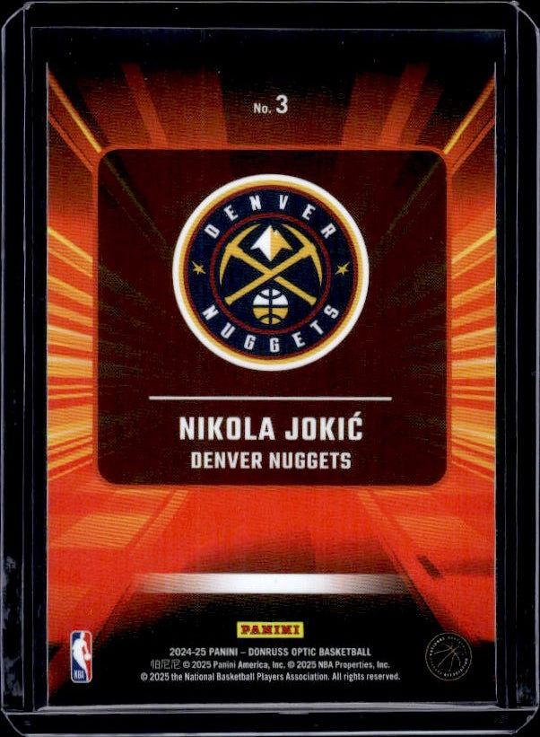 2024-25 Donruss Optic #3 Nikola Jokic Express Lane