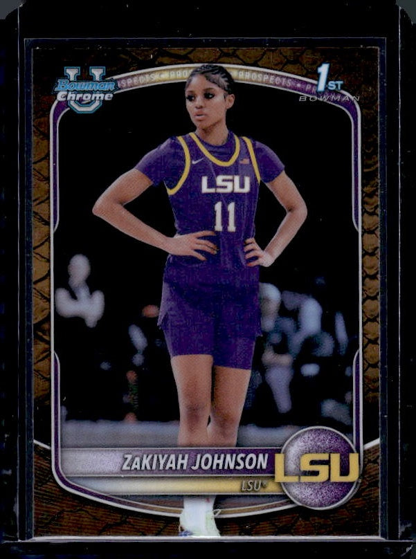 2025-26 Bowman #BCP-73 ZaKiyah Johnson Chrome Prospects Reptilian Refractor