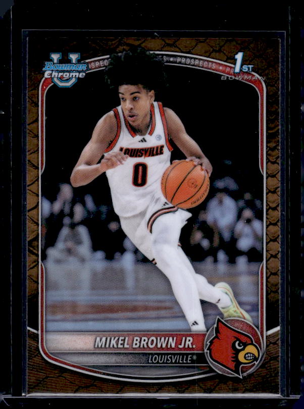 2025-26 Bowman #BCP-12 Mikel Brown Jr. Chrome Prospects Reptilian Refractor