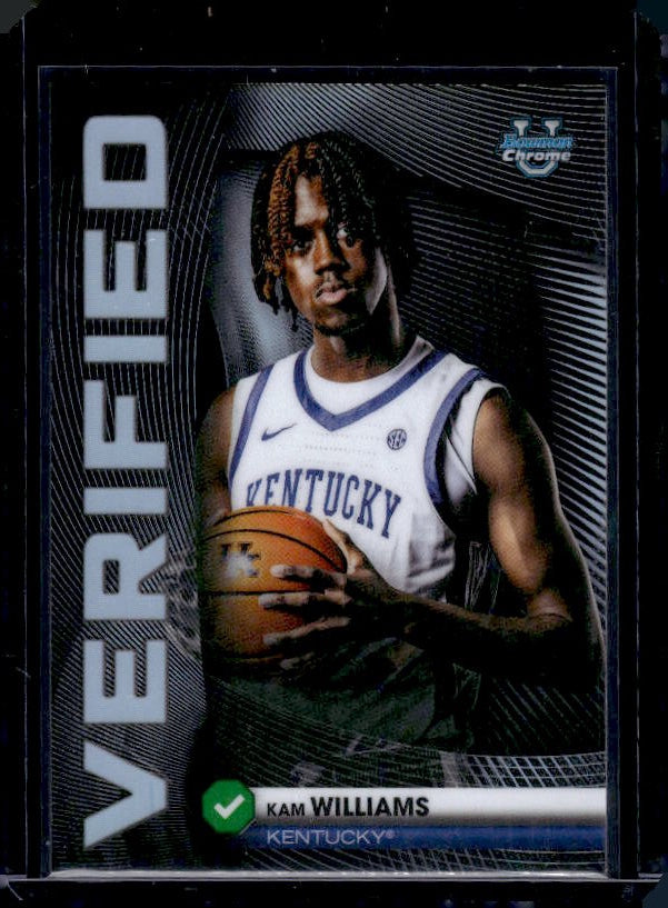 2025-26 Bowman #BV-14 Kam Williams Bowman Verified Refractor