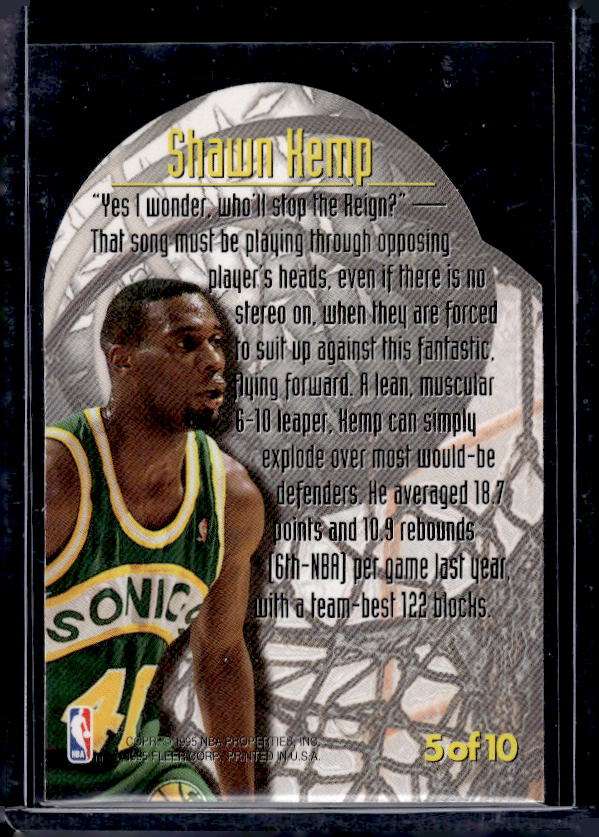 1995-96 Metal #5 Shawn Kemp Maximum Metal