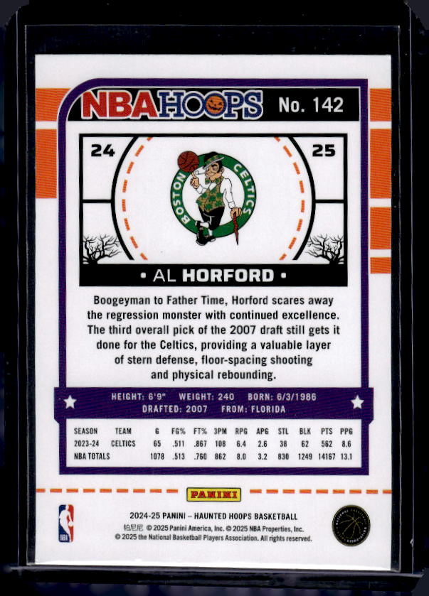 2024-25 Hoops Haunted Hoops #142 Al Horford Holo Webs