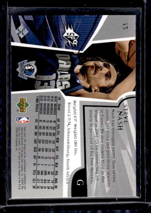 2003-04 SPx #15 Steve Nash