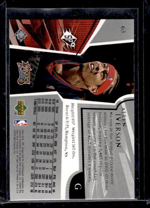 2003-04 SPx #63 Allen Iverson
