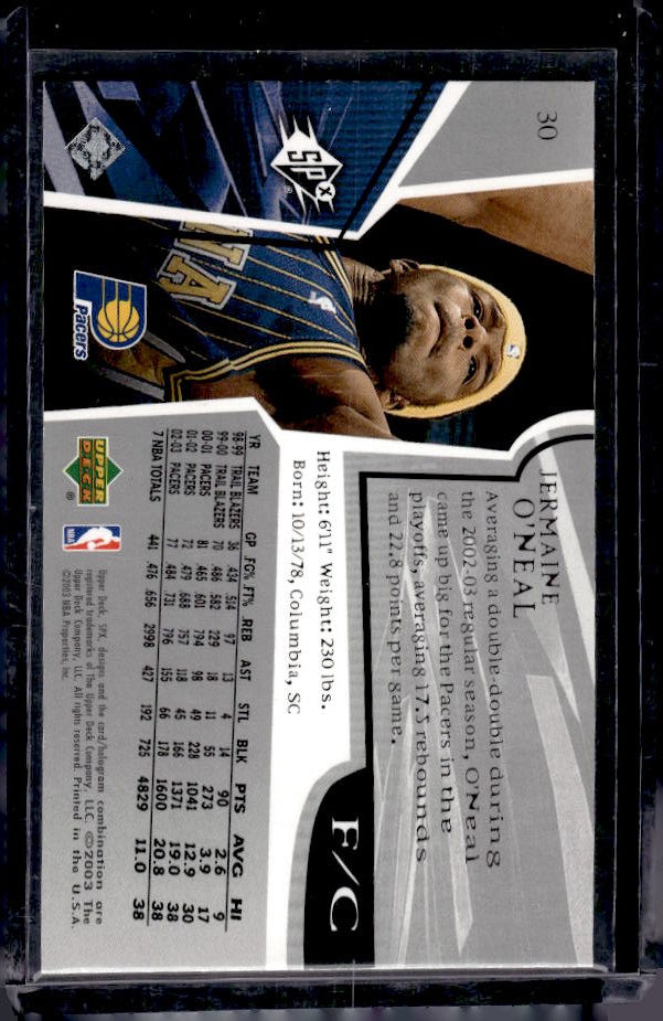 2003-04 SPx #30 Jermaine O'Neal