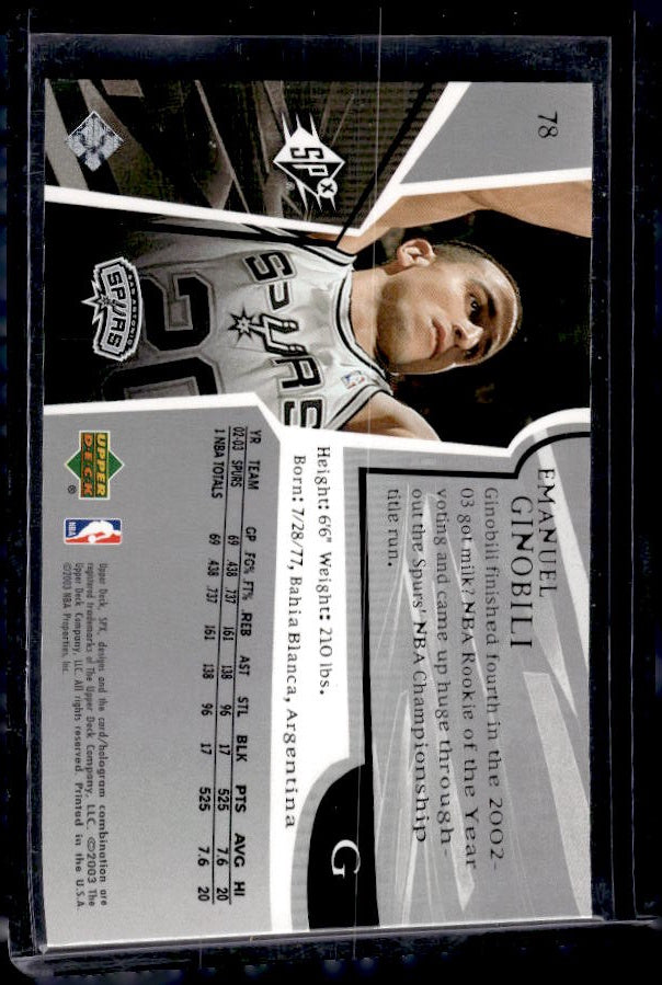 2003-04 SPx #78 Manu Ginobili